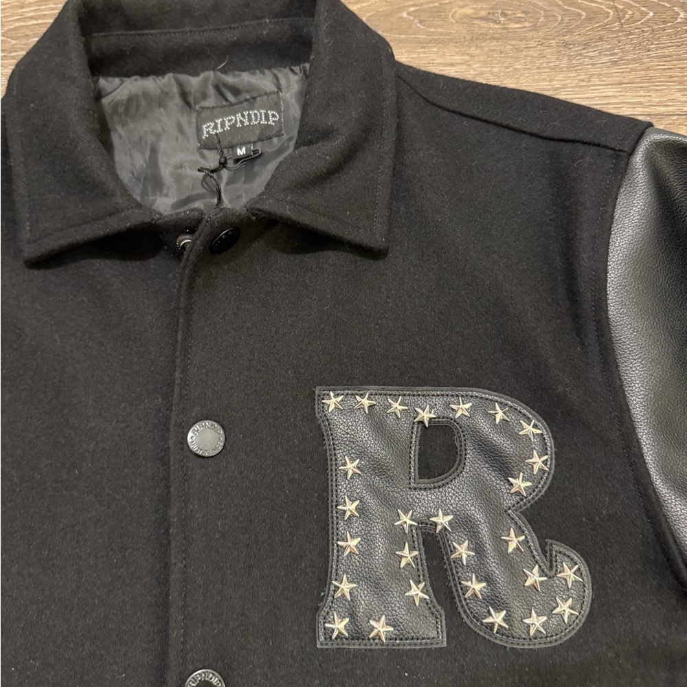 RIPNDIP RARI VARSITY JACKET (BLACK)-M - Picture 5 of 9